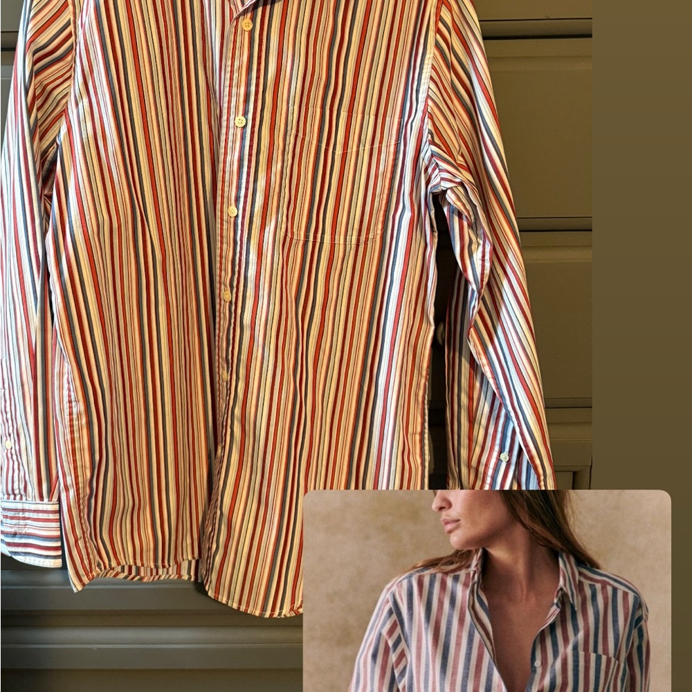 Chaps Patriotic 2000s Vintage Button Up